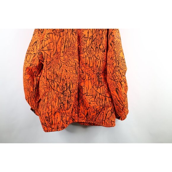 Vintage 90s Smith & Wesson Mens Large Distressed Camouflage Jacket Blaze Orange - Picture 10 of 10